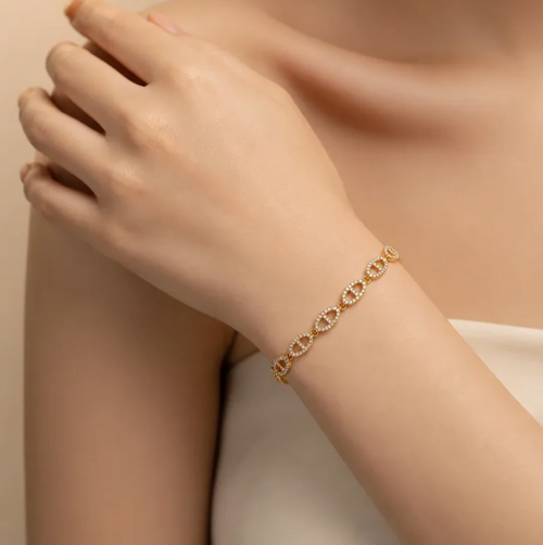 304 Stainless Steel Zircon Bracelet for Women