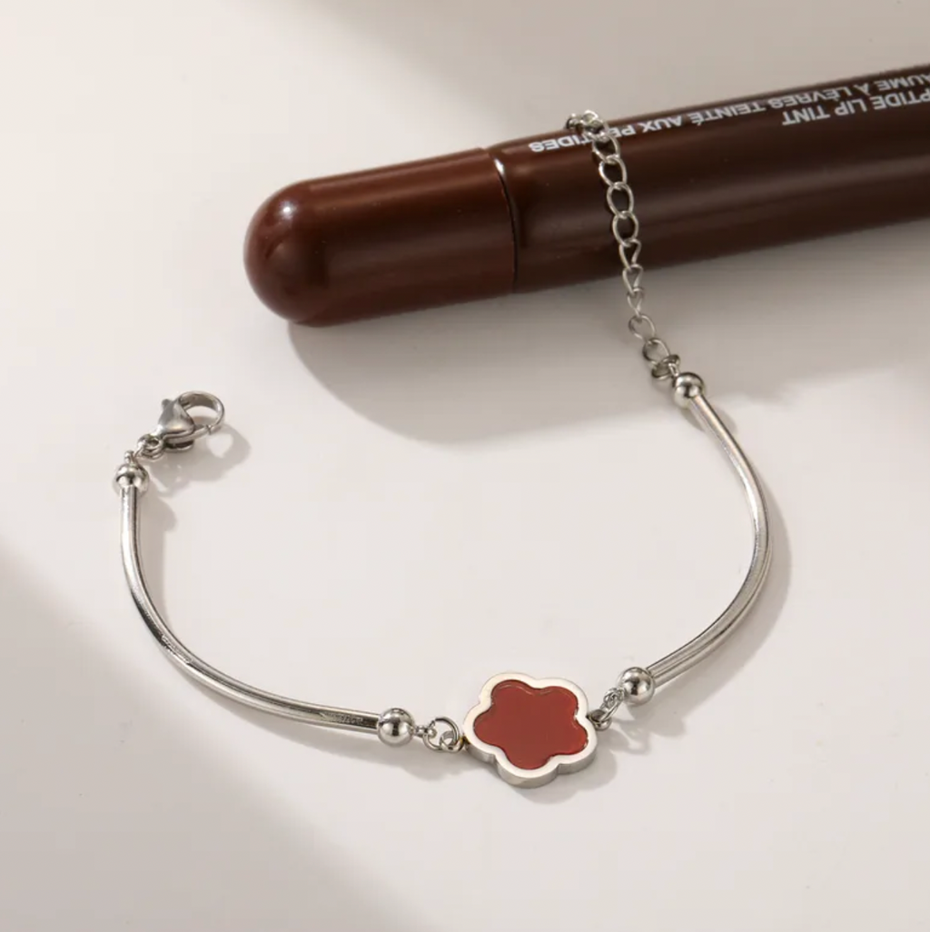 Four-Leaf Clover Titanium Steel Bracelet