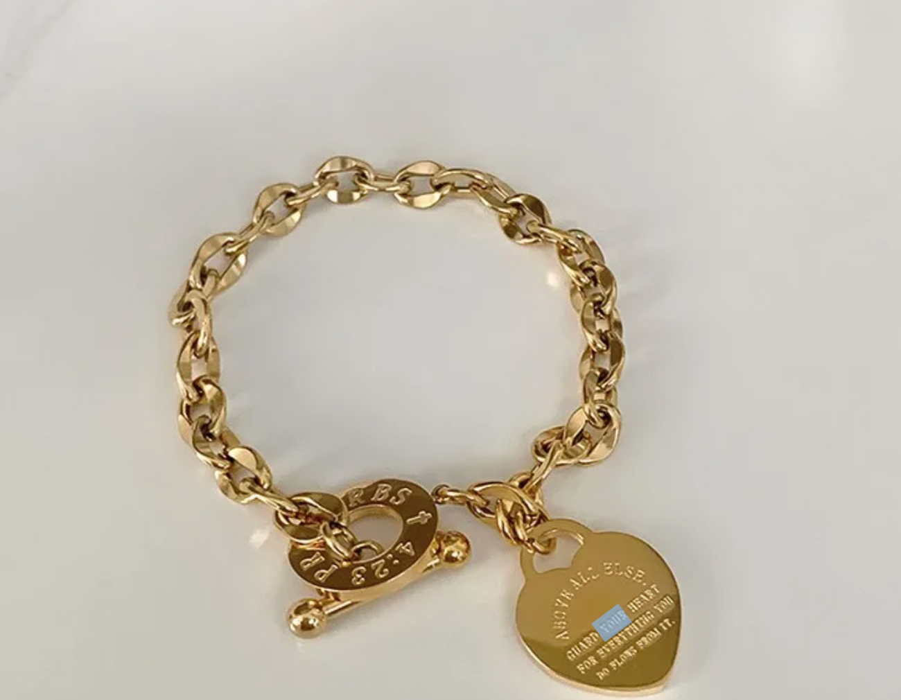 Heart-Shaped Titanium Steel Bracelet for Women